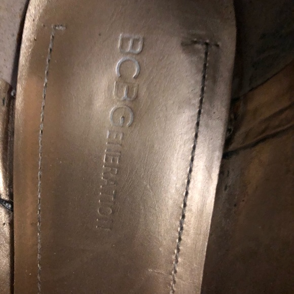 Bcbg black suede wedges with sparkles on the heel - Picture 2 of 4